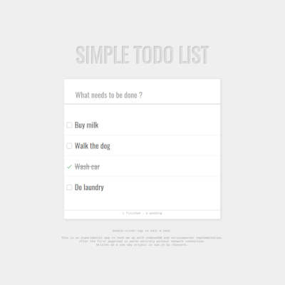 Simple Todo List